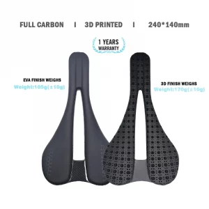 Carbon 3D Printed Saddle Superlight 170g 7*9 Bike Seating Triathlon Road MTB Mountain Gravel 240mm ×140MM Cycling Saddle