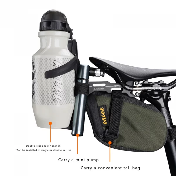 ENLEE Double Cup Bicycle Water Bottle Cage Saddle Extension Holder Cycling Kettle Brackets MTB Road Bike Accessories Parts