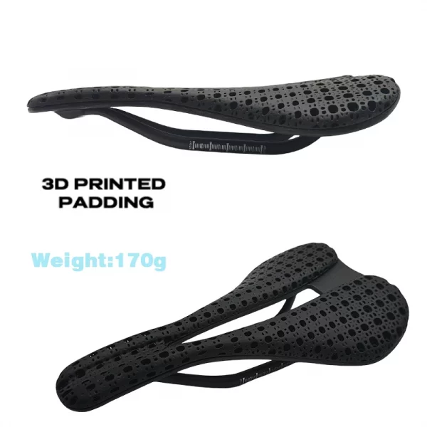 Carbon 3D Printed Saddle Superlight 170g 7*9 Bike Seating Triathlon Road MTB Mountain Gravel 240mm ×140MM Cycling Saddle
