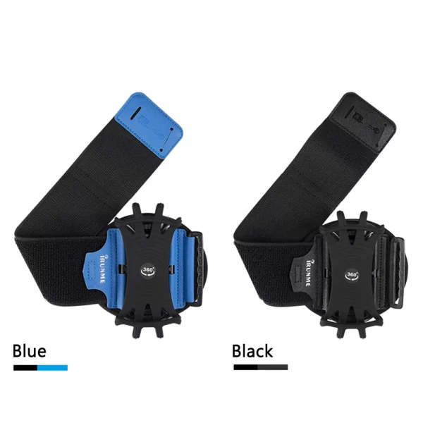 360 Degree Rotation Mobile Phone Holder Wearable Wristband Phone Case Adjustable Phone Wrist Bag Removable for Running Cycling