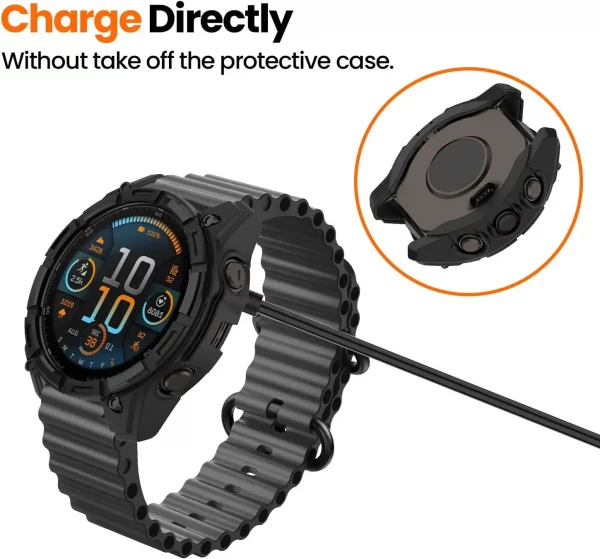 TPU Protective Cover for Garmin Fenix 8 51mm 47mm 43mm, Soft Silicone Bumper Case Accessories for Fenix8 Protector.