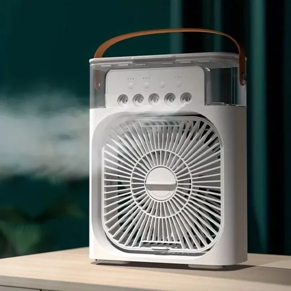 3-in-1 Portable Air Cooler Fan with LED Night Light - Mini Personal Air Conditioner for Home & Travel