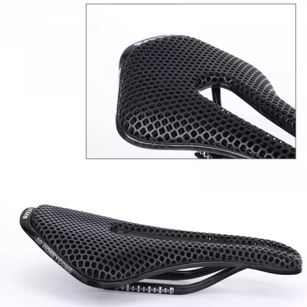 3D Printed Bicycle Saddle Hollow Comfortable Breathable MTB Road Bike Ultralight Nylon / Carbon Fiber Saddle Cycling Seat Parts
