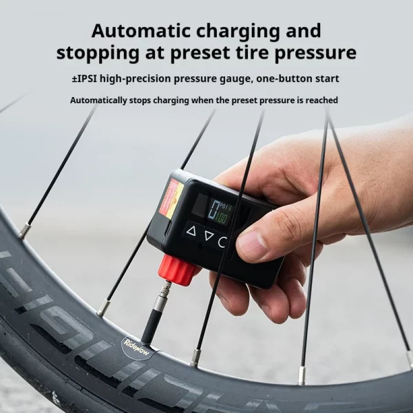 OFFFBONDAGE 120 PSI Portable Pocket Bike Electric Air Pump MINI Fast Rechargeable Compressor Tire Inflator For Bicycle Digital