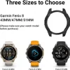 TPU Protective Cover for Garmin Fenix 8 51mm 47mm 43mm, Soft Silicone Bumper Case Accessories for Fenix8 Protector.