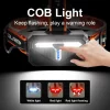 Powerful Rechargeable LED Headlamp Telescopic Zoomable Headlight Outdoor Fishing Waterproof Work Head Lamp High Lumen Head Torch