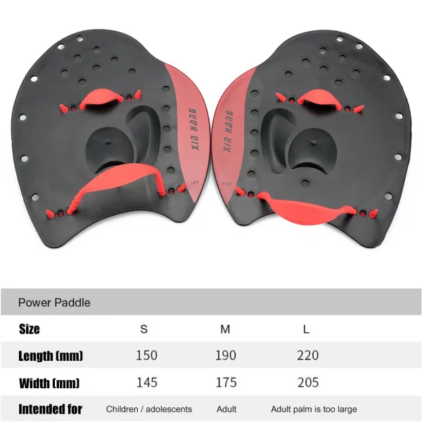 1 Pair Swim Paddles Hand Professional Swimming Paddles Girdles Correction Hand Fins Flippers Finger Webbed Gloves