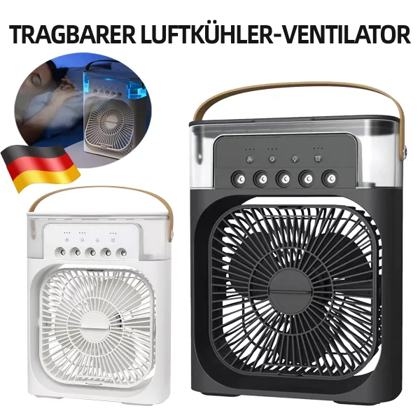 3-in-1 Portable Air Cooler Fan with LED Night Light - Mini Personal Air Conditioner for Home & Travel