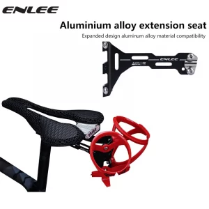 ENLEE Double Cup Bicycle Water Bottle Cage Saddle Extension Holder Cycling Kettle Brackets MTB Road Bike Accessories Parts