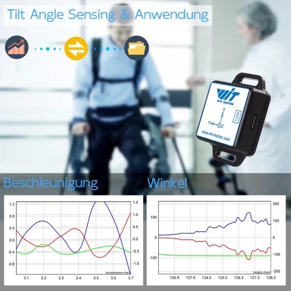 WitMotion WT901BLECL MPU9250 IMU BLE 5.0 Accelerometer Inclinometer, 3 Axis Acce+Gyroscope+Magnetometer BLE 50m for IOS/Android