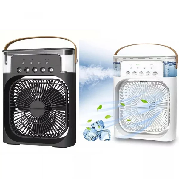 3-in-1 Portable Air Cooler Fan with LED Night Light - Mini Personal Air Conditioner for Home & Travel