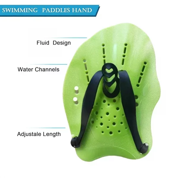 1pair Adult Hand Pu Men's and Women's Swimming Training Silicone Hand Web Protectors Adjustable Freestyle Hand Pu