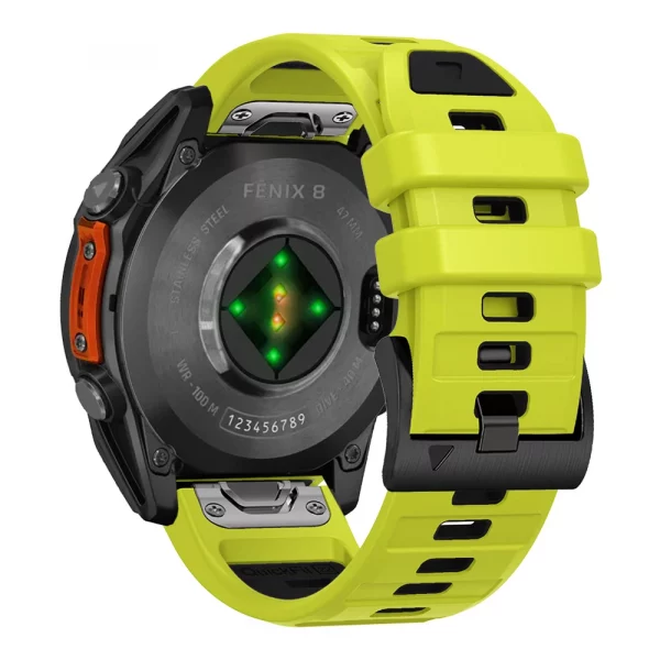 QuickFit 26mm 22mm Fenix8 Band For Garmin Fenix E 8 7 7X 6 6X 5 5X/Epix Pro 47mm 51mm/Enduro 3 Two-Tone Silicone Strap Bracelet