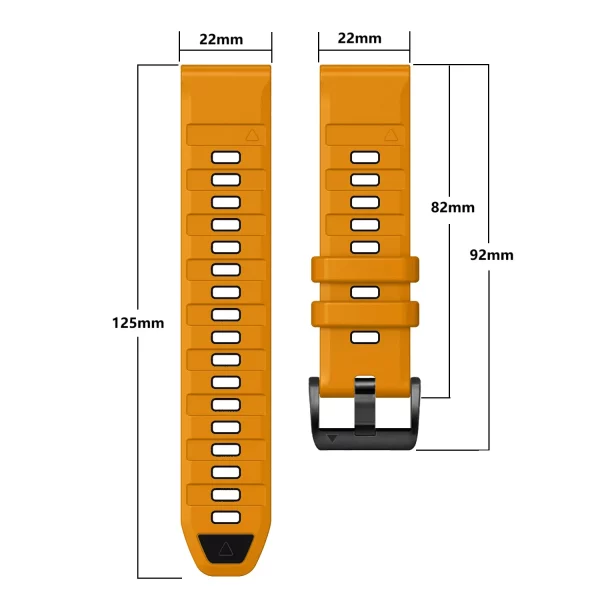 QuickFit 26mm 22mm Fenix8 Band For Garmin Fenix E 8 7 7X 6 6X 5 5X/Epix Pro 47mm 51mm/Enduro 3 Two-Tone Silicone Strap Bracelet