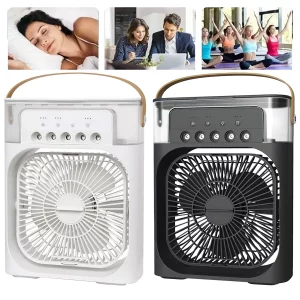 3-in-1 Portable Air Cooler Fan with LED Night Light - Mini Personal Air Conditioner for Home & Travel