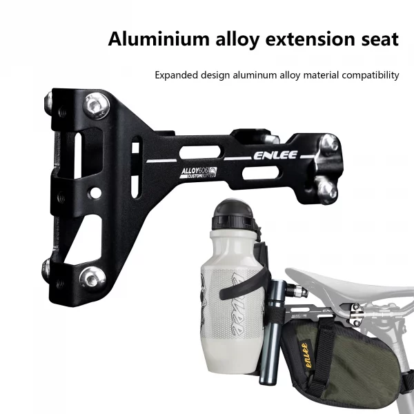 ENLEE Double Cup Bicycle Water Bottle Cage Saddle Extension Holder Cycling Kettle Brackets MTB Road Bike Accessories Parts